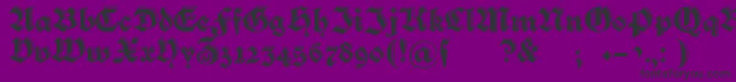 Verzierteschwabacher Font – Black Fonts on Purple Background