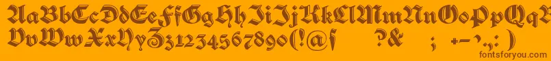 En savoir plus sur la police Verzierteschwabacher Police Verzierteschwabacher – polices brunes sur fond orange