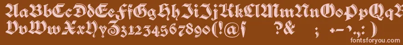 fuente Verzierteschwabacher – Fuentes Rosadas Sobre Fondo Marrón