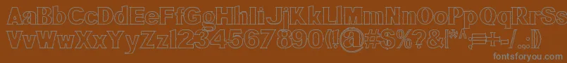 BluegrassOutline Font – Gray Fonts on Brown Background