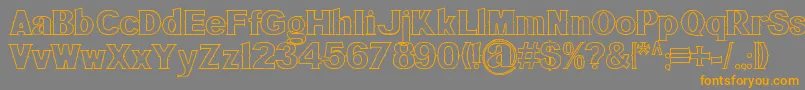 BluegrassOutline Font – Orange Fonts on Gray Background