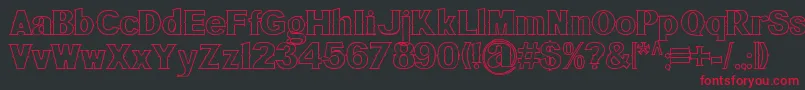 BluegrassOutline Font – Red Fonts on Black Background