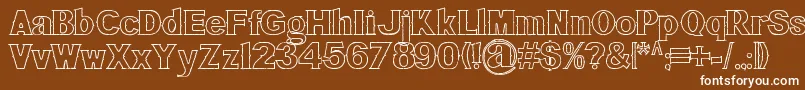 BluegrassOutline Font – White Fonts on Brown Background