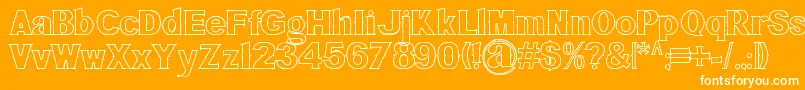 BluegrassOutline Font – White Fonts on Orange Background