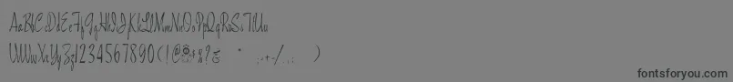 Czcionka Maidstonescript – czarne czcionki na szarym tle