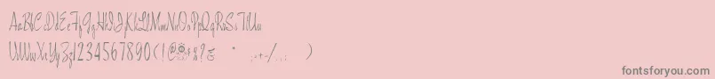 Maidstonescript Font – Gray Fonts on Pink Background