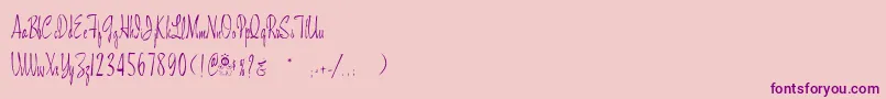 Maidstonescript Font – Purple Fonts on Pink Background