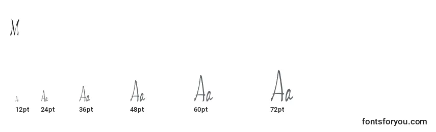 Maidstonescript Font Sizes