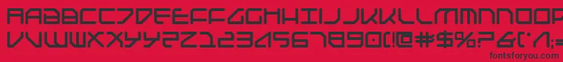 Federapolisb Font – Black Fonts on Red Background