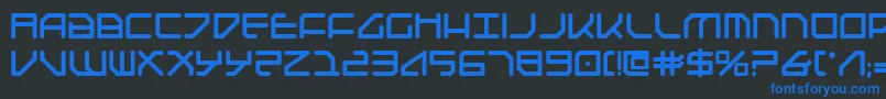 Federapolisb Font – Blue Fonts on Black Background