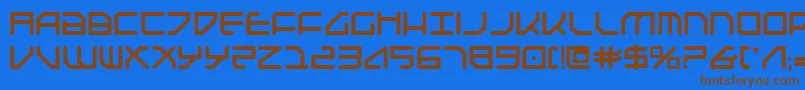 Federapolisb Font – Brown Fonts on Blue Background