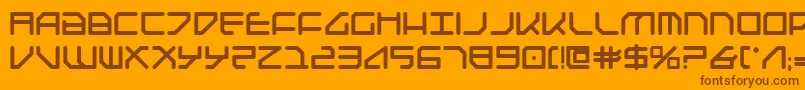Federapolisb Font – Brown Fonts on Orange Background