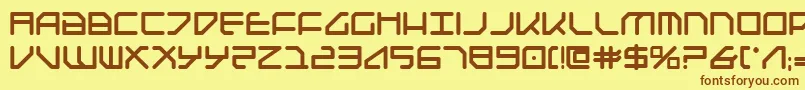 Federapolisb-fontti – ruskeat fontit keltaisella taustalla