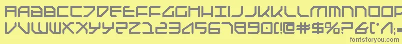 Federapolisb Font – Gray Fonts on Yellow Background