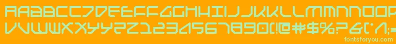 Federapolisb Font – Green Fonts on Orange Background