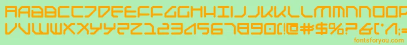 Federapolisb Font – Orange Fonts on Green Background