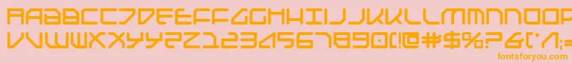 Federapolisb Font – Orange Fonts on Pink Background