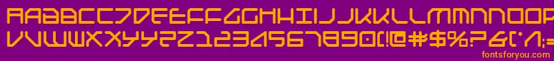 Federapolisb Font – Orange Fonts on Purple Background
