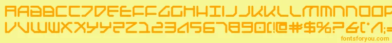 Federapolisb Font – Orange Fonts on Yellow Background