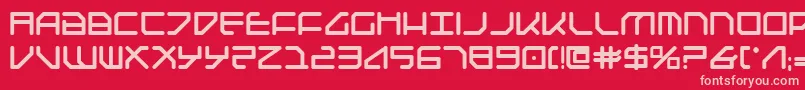 Federapolisb Font – Pink Fonts on Red Background