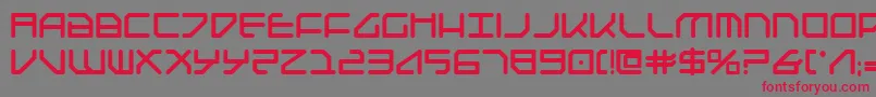 Federapolisb-Schriftart – Rote Schriften auf grauem Hintergrund