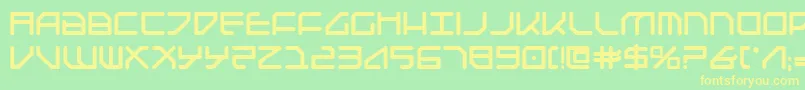 Federapolisb Font – Yellow Fonts on Green Background