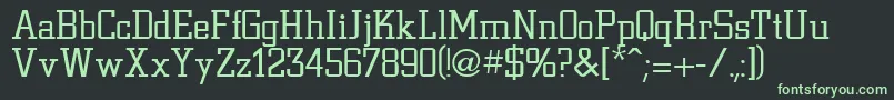 Czcionka BureauNormal – zielone czcionki na czarnym tle