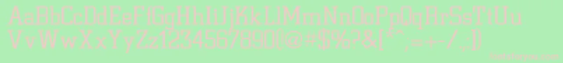 BureauNormal Font – Pink Fonts on Green Background