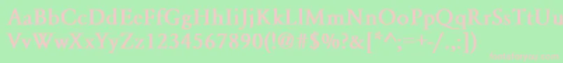 YearlindBold Font – Pink Fonts on Green Background