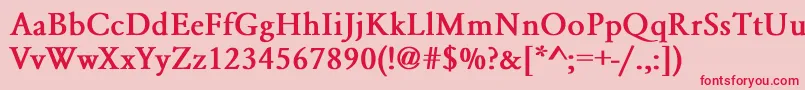 YearlindBold Font – Red Fonts on Pink Background