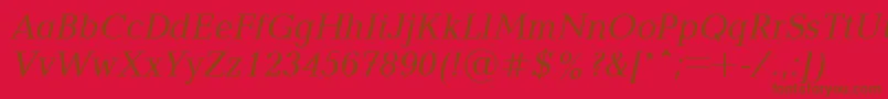 BalticacttItalic Font – Brown Fonts on Red Background