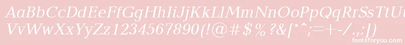 BalticacttItalic Font – White Fonts on Pink Background