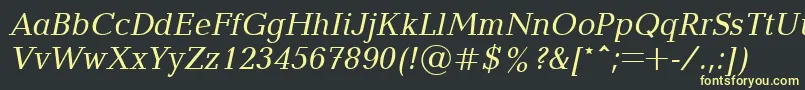 BalticacttItalic Font – Yellow Fonts on Black Background