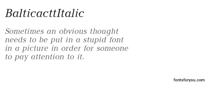 BalticacttItalic Font