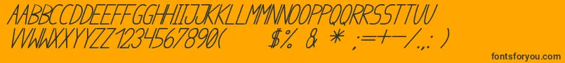 Police AnomeIbulBoldCursive – polices noires sur fond orange
