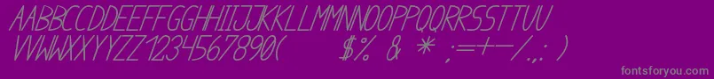AnomeIbulBoldCursive-Schriftart – Graue Schriften auf violettem Hintergrund