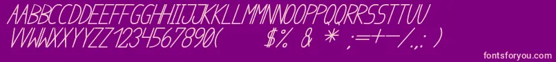 AnomeIbulBoldCursive Font – Pink Fonts on Purple Background