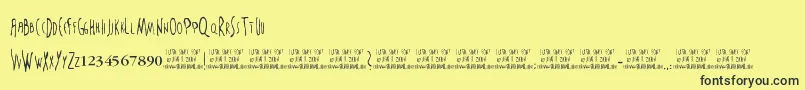 TheSixthSense Font – Black Fonts on Yellow Background