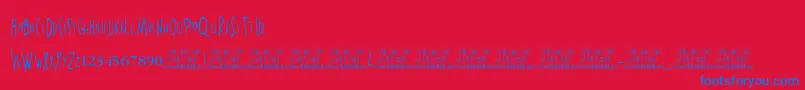 TheSixthSense Font – Blue Fonts on Red Background