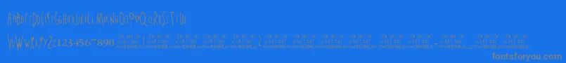 TheSixthSense-Schriftart – Graue Schriften auf blauem Hintergrund