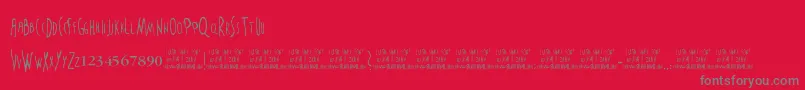 TheSixthSense Font – Gray Fonts on Red Background