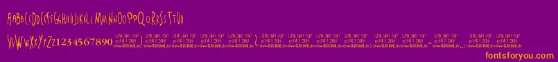 Fonte TheSixthSense – fontes laranjas em um fundo violeta