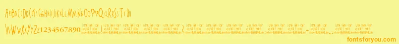 TheSixthSense Font – Orange Fonts on Yellow Background