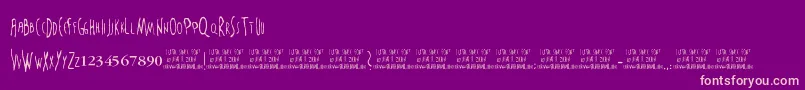 Fonte TheSixthSense – fontes rosa em um fundo violeta