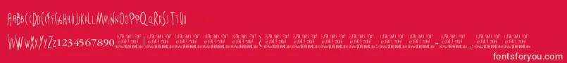 TheSixthSense Font – Pink Fonts on Red Background