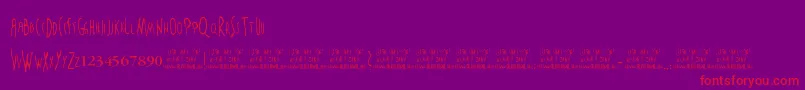 TheSixthSense Font – Red Fonts on Purple Background