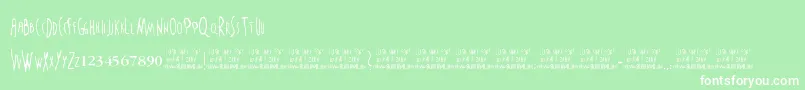 TheSixthSense Font – White Fonts on Green Background