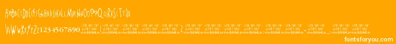 TheSixthSense Font – White Fonts on Orange Background