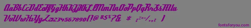 Deftone Font – Purple Fonts on Gray Background