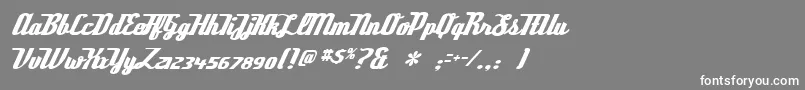 フォントDeftone – 灰色の背景に白い文字